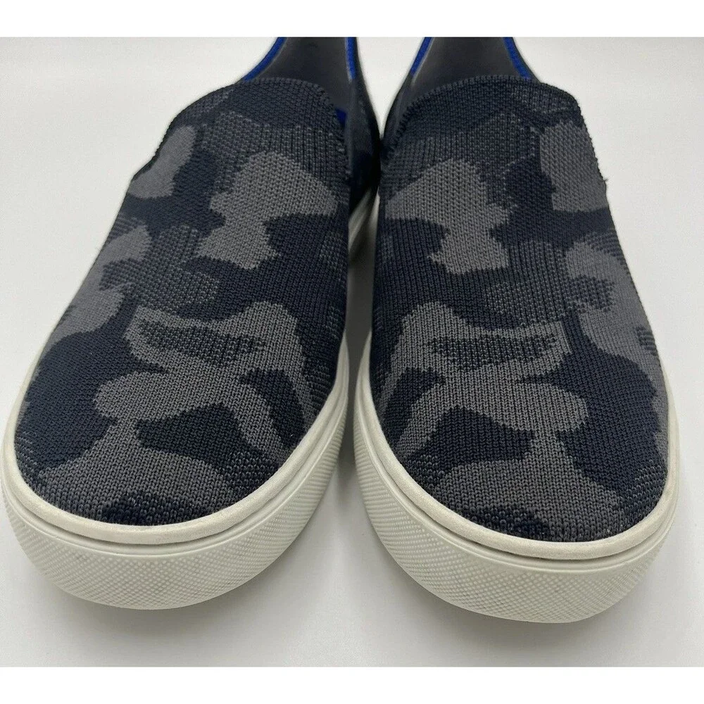 Rothy’s The Original Women’s 8.5 Gray‎ Camo Knit Slip On Flats Sneakers Washable